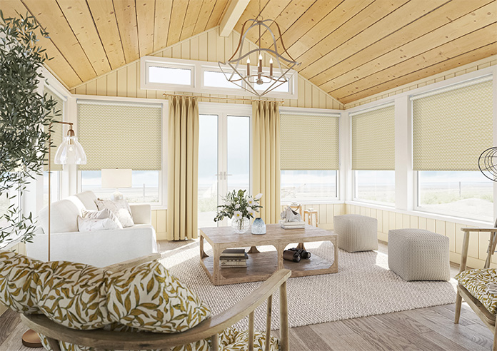 Tea Leaves, Golden Green - Twist&Fit Roller Blind - Image 7